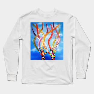 Abstract rainbow wave Long Sleeve T-Shirt